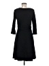 Nine West Solid Black Casual Dress Size 6 - photo 2