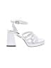 Nine West White Sandals Size 8 1/2 - photo 1