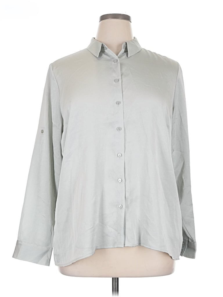 Express Long Sleeve Blouse In Gray