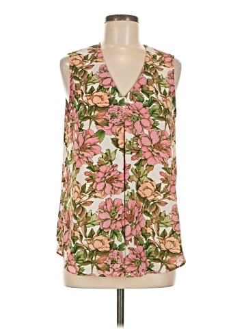 Rose + Olive Sleeveless Blouse (view 1)