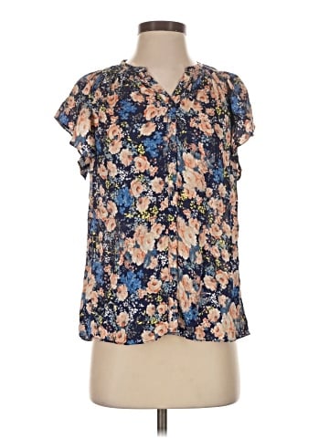 Rebecca Taylor Short Sleeve Silk Top (view 1)