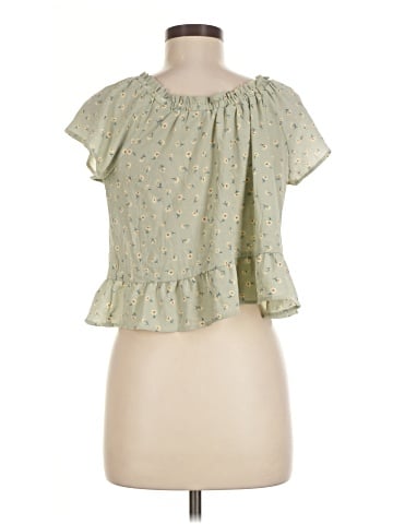 Pink Rose Short Sleeve Blouse (view 2)