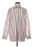 Gap 100% Cotton Stripes Silver Long Sleeve Button-Down Shirt Size S - photo 1