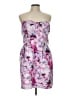 ASOS Print Purple Cocktail Dress Size 12 - photo 1