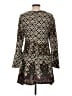 Win Win Paisley Brown Casual Dress Size Lg - XL - photo 2