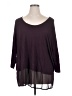 Dantelle 100% Polyester Purple 3/4 Sleeve Top Size 1X - photo 1