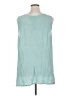 Soft Surroundings 100% Viscose Teal Sleeveless Blouse Size 1X - photo 2