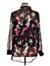 DKNY Floral Black Long Sleeve Blouse Size XL - photo 2