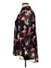 DKNY Floral Black Long Sleeve Blouse Size XL - photo 5