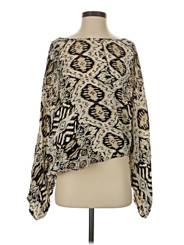 Tolani Long Sleeve Silk Top (view 1)