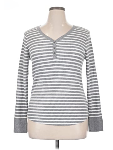 Faded Glory Long Sleeve Henley (view 1)