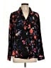 Express Outlet 100% Polyester Floral Black Long Sleeve Blouse Size L - photo 1