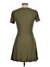 Forever 21 Solid Green Casual Dress Size L - photo 2