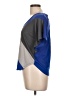 Bongo Color Block Blue Short Sleeve Top Size L - photo 5