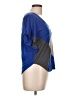 Bongo Color Block Blue Short Sleeve Top Size L - photo 4