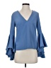 Milly Blue Long Sleeve Blouse Size 4 - photo 1