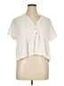 Blue Rain Ivory Short Sleeve Blouse Size XL - photo 1