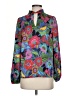 Sugarlips 100% Polyester Floral Blue Long Sleeve Blouse Size XS - photo 1