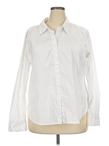 SPANX Long Sleeve Button-Down Shirt (view 1)