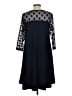 Nina Leonard Blue Casual Dress Size L - photo 2