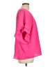 Umgee 100% Polyester Pink Short Sleeve Blouse Size L - photo 4