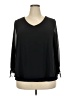 JM Collection Black 3/4 Sleeve Blouse Size 2X - photo 1