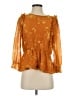 Madewell 100% Polyester Gold 3/4 Sleeve Blouse Size S - photo 1