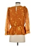 Madewell 100% Polyester Gold 3/4 Sleeve Blouse Size S - photo 2