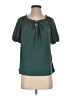Green Envelope Solid Teal Short Sleeve Blouse Size S - photo 1