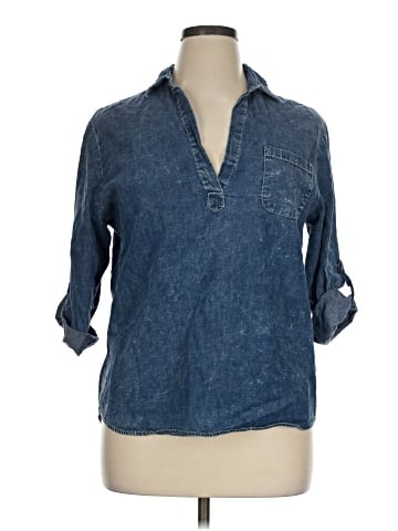 Dizzy Lizzy 3/4 Sleeve Button-Down Shirt (view 1)
