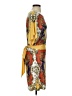 VERTIGO Print Yellow Cocktail Dress Size S - photo 4