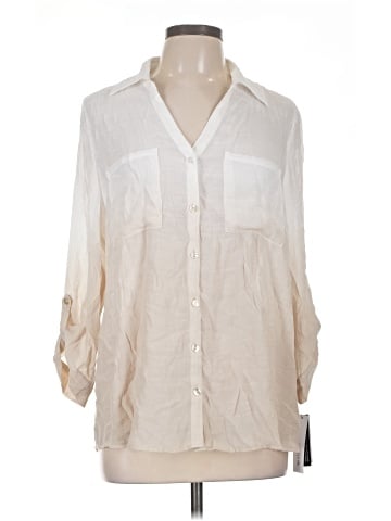 AB Studio 3/4 Sleeve Button-Down Shirt (view 1)