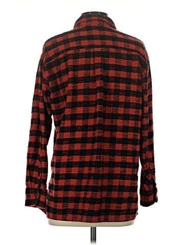 Madewell Flannel Oversized Ex-Boyfriend Shirt in Buffalo Check (view 2)
