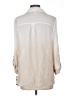 AB Studio Color Block Ivory 3/4 Sleeve Button-Down Shirt Size L - photo 2