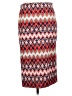 Sequin Hearts Chevron-herringbone Red Casual Skirt Size L - photo 2