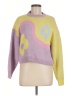 Zara Color Block Purple Pullover Sweater Size M - photo 1