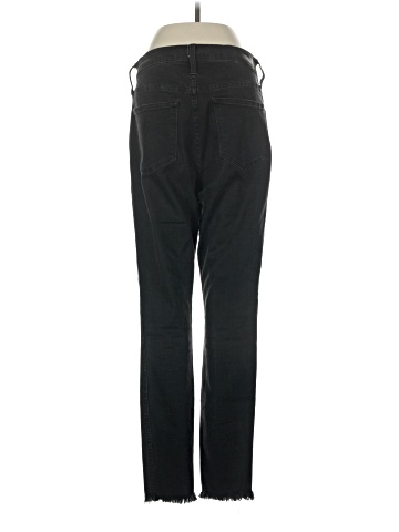 Madewell 10" High-Rise Skinny Jeans in Berkeley Black: Button-Through Edition (view 2)