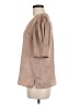 DKNY 100% Polyester Tan Short Sleeve Blouse Size M - photo 5