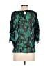 Apostrophe 100% Polyester Green 3/4 Sleeve Blouse Size S - photo 2