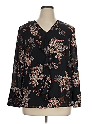 Roz & Ali Long Sleeve Blouse (view 1)