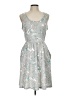 Gilli Metallic Silver Cocktail Dress Size L - photo 1