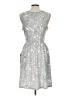 Gilli Metallic Silver Cocktail Dress Size L - photo 2