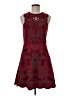 Francesca's 100% Polyester Graphic Burgundy Cocktail Dress Size M - photo 1