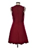 Francesca's 100% Polyester Graphic Burgundy Cocktail Dress Size M - photo 2