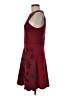 Francesca's 100% Polyester Graphic Burgundy Cocktail Dress Size M - photo 5