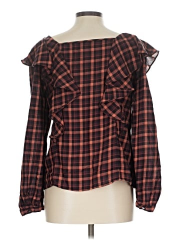 Madewell Plaid Ruffled Square-Neck Crop Top (view 2)