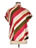 MNG 100% Polyester Color Block Red Short Sleeve Blouse Size 10 - photo 1