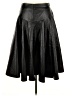 Monroe and Main Solid Black Faux Leather Skirt Size 16 - photo 2