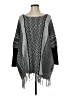 Fresh 100% Acrylic Gray Poncho Size M - photo 1