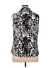 Elementz Animal Print Silver Sleeveless Button-Down Shirt Size 1X - photo 2